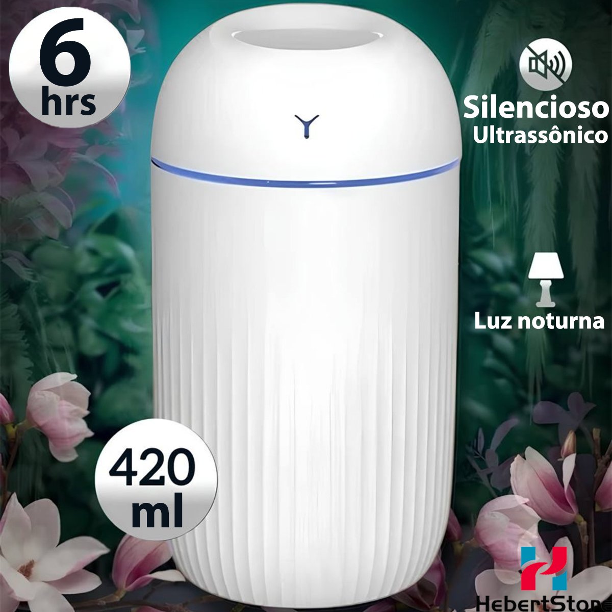 Umidificador De Ar E Aromatizador Com Led 3 Em 1 Ultrassônico Potente Para Quarto