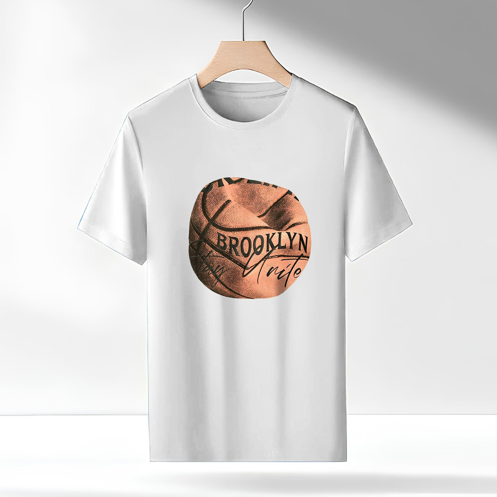 Camiseta Streetwear Masculina 100% Algodão Estampada Bola Basquete Camisa Unissex Premium