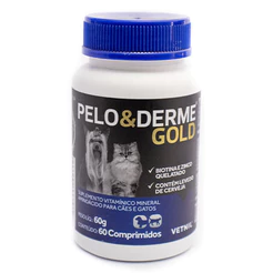 Suplemento Pelo e Derme Gold Vetnil para Cães e Gatos 60 comprimidos