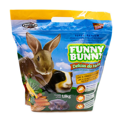 Alimento Supra Funny Bunny Delícias da Horta para Roedores - 1,8kg