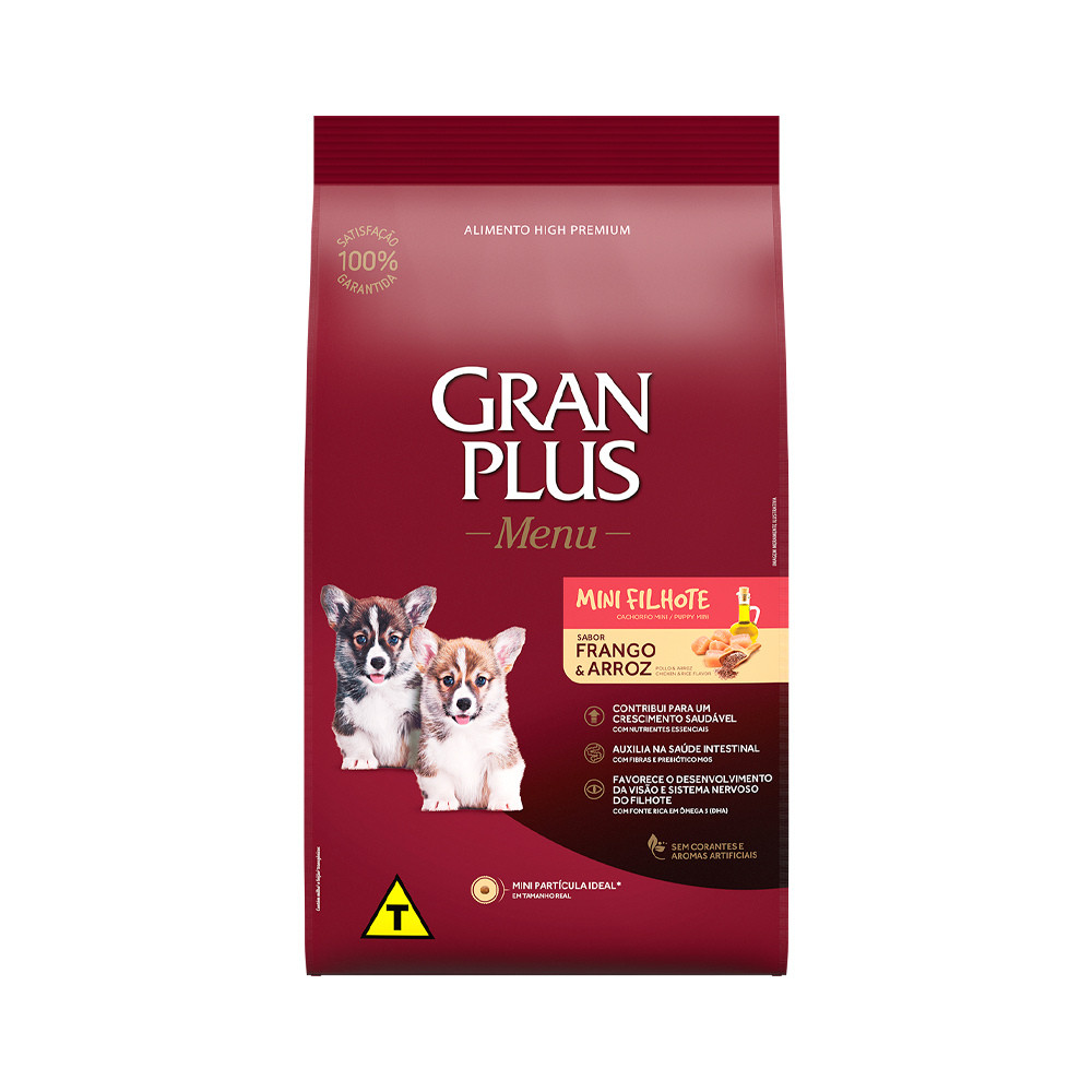 Ração GranPlus Menu Cão Mini Filhote Frango 3Kg em Oferta na Shopee