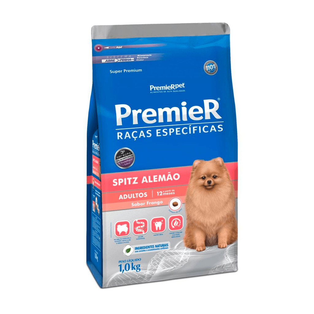 Ração 1kg Premier Racas Spitz Alemao Adulto