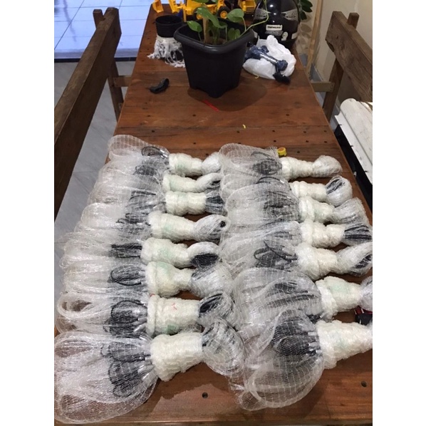 Kit 5 Tarrafas pra Lambari Nylon Malha 12 Milimetros Fio 25 1.80m Altura ‹ Faustino Pesca ›