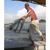 Tarrafa Para Pesca Malha 6 Nylon Forte 12 Metros 2 Metros de Altura Fio 0,40