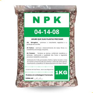 Adubo 04-14-08 Npk - 1kg Fertilizante N Potássio C/ Ureia em Oferta na Shopee
