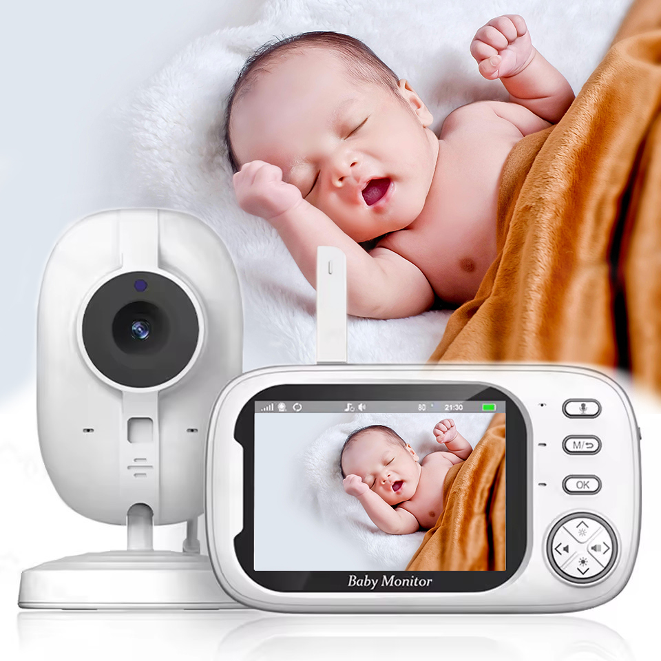 Monitor Eletrônico De Bebê Com Visão Noturna Câmera De Segurança Babá Sem Fio De 3.5 Polegadas Áudio em Oferta na Shopee