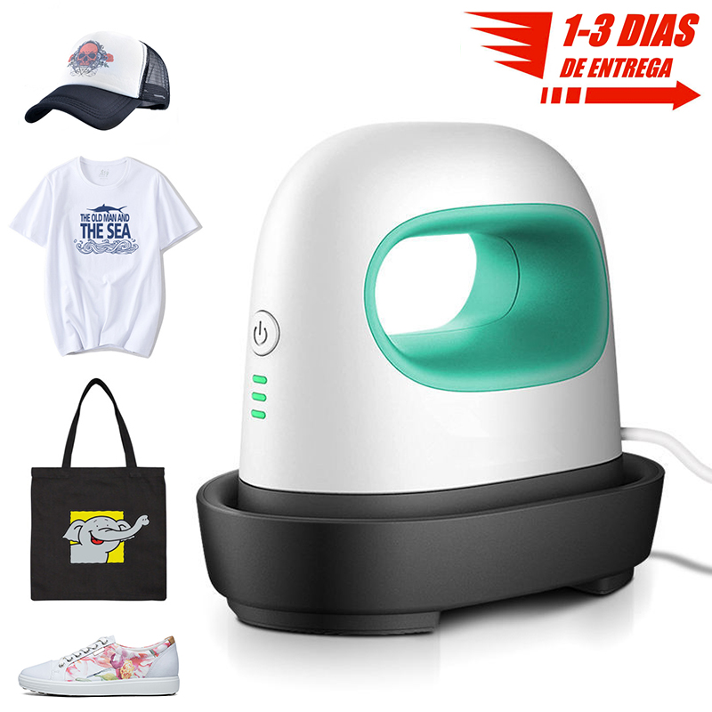 Mini máquina de passar roupa portátil, prensa térmica, para impressão de roupas, bolsas, prensa térmica fácil