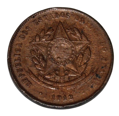 Moeda de 20 Réis de Bronze do Ano de 1912