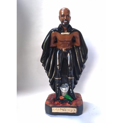 Imagem Exu Marabo Preto Gesso Estatua 40 Cm