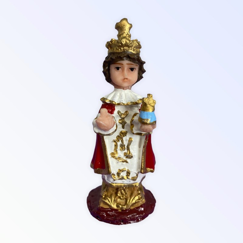 Imagem Menino Jesus de Praga Escultura Resina 07 cm