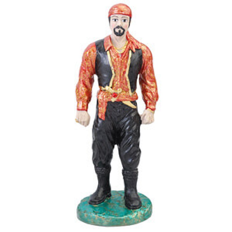 Imagem Cigano Vermelho Escultura Resina Estatua 15 Cm