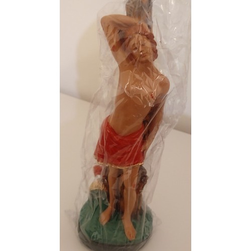 Imagem São Sebastião Escultura Gesso Estatua 20 Cm