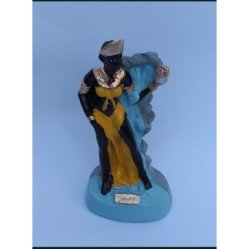 Imagem Orixa Oxum Escultura Gesso Estatua 10 cm