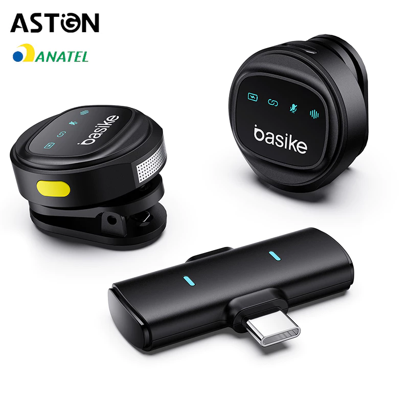Astgn X Basike Microfone Lapela Anti-ruído Pro Tipo C Compatível com Samsung e Huawei