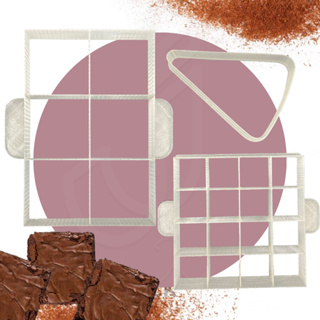 Kit 3 Cortadores De Brownies (fatia De Pizza, 5x5cm E 2,5cm) em Oferta na Shopee