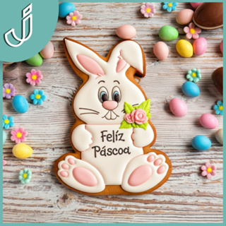 Cortador Silhueta de Biscoito Coelho Páscoa🐰🥚 Feliz Páscoa! Corte biscoitos incríveis. 8cm. 🍪✨ em Oferta na Shopee