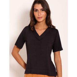 Blusa Modal Original Feminina em Gola V Linha Premium Confortavel em Oferta na Shopee