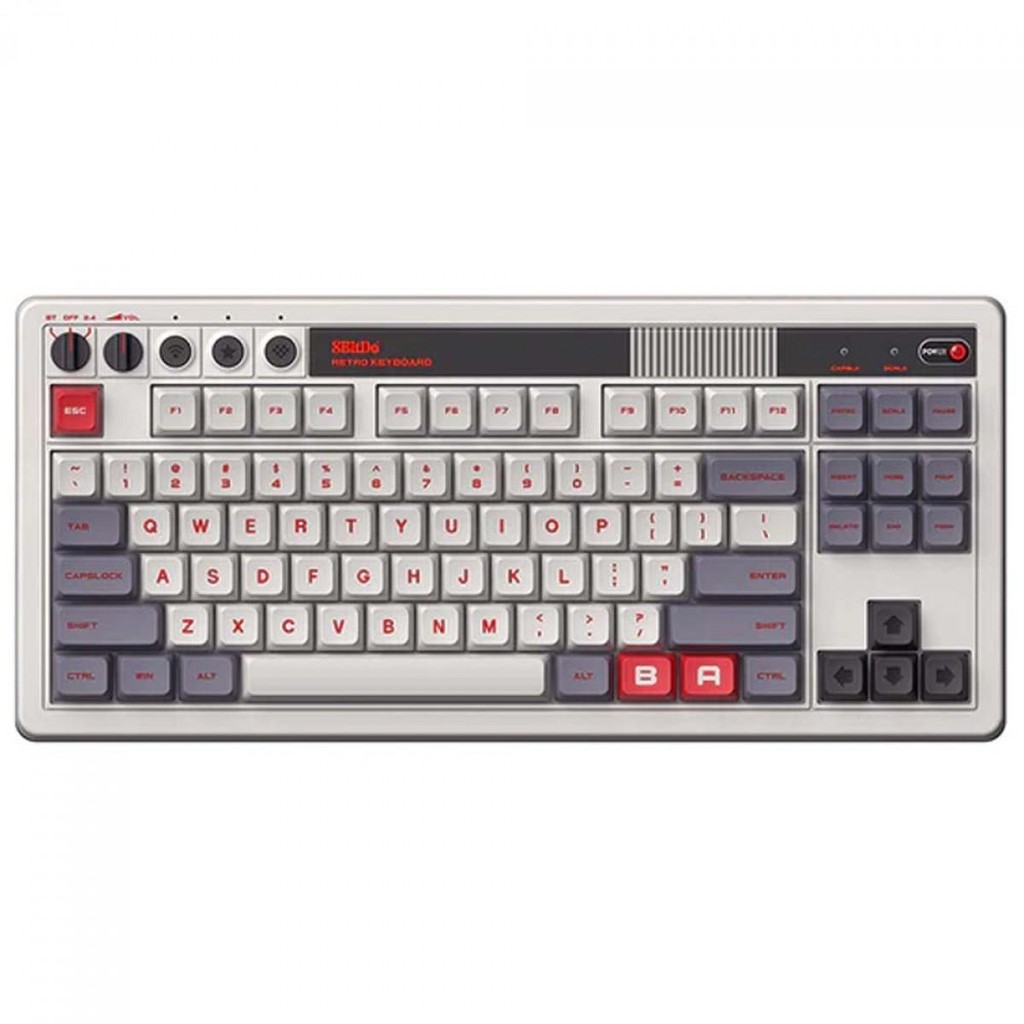 Teclado Mecânico Gamer 8BitDo N Edition, Wireless, Bluetooth, USB-C, ANSI, Switch Kailh Box White V2, White, 85HA02 - Computers & Accessories