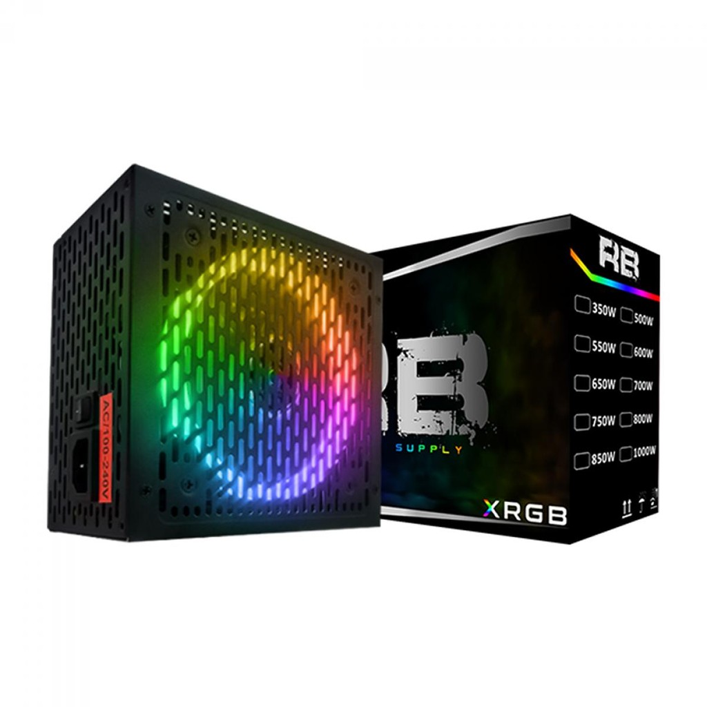 Fonte BRX Rainbow RGB, 450W, 80 Plus Bronze, PFC Ativo, RB450W - Computers & Accessories
