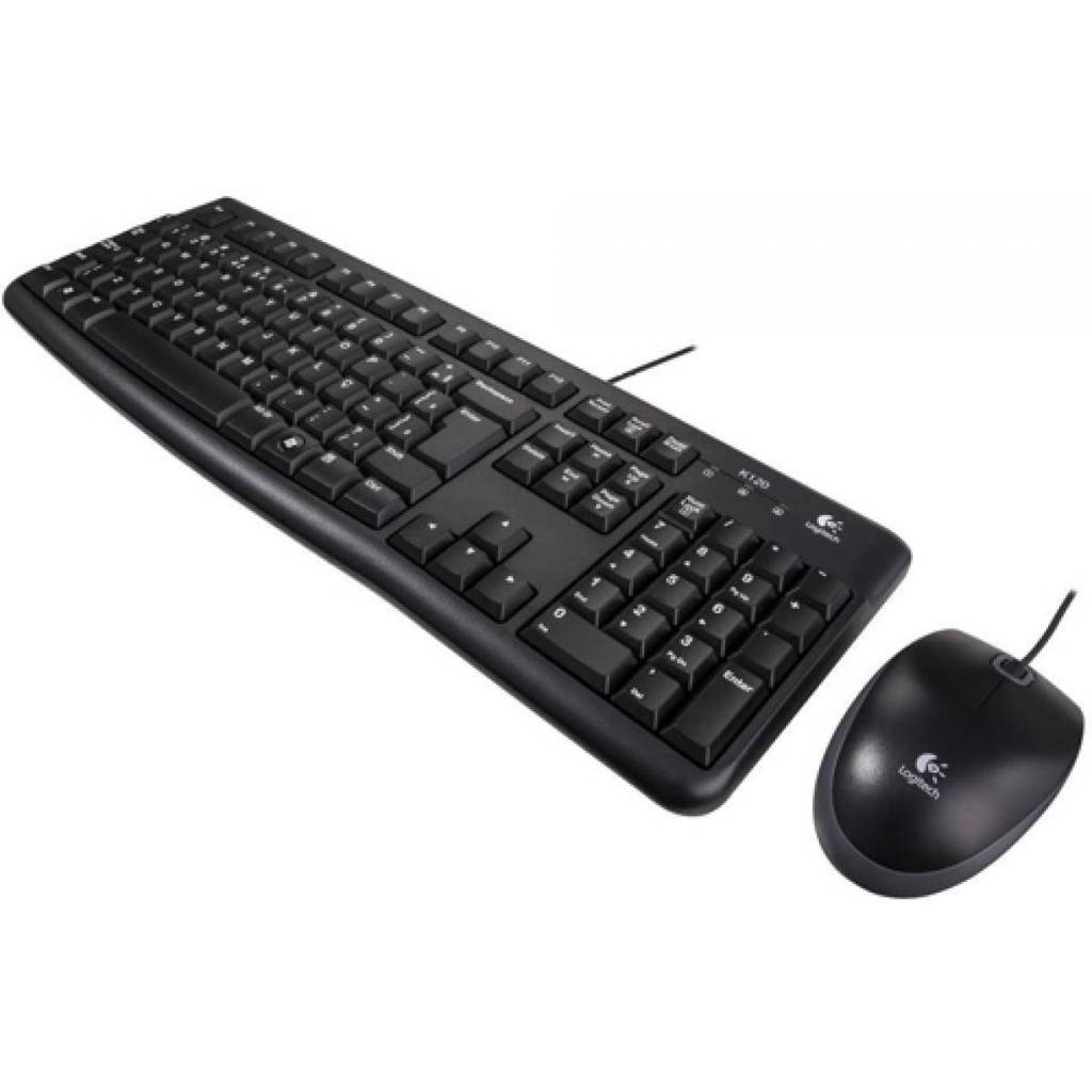 Combo Teclado e Mouse Logitech MK120 1000DPI Black ABNT2 920-004429 - Computers & Accessories