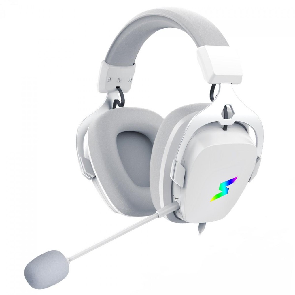 Headset Gamer SuperFrame Wind, RGB, Wireless, Drivers de 50mm, White, SF-HS-WD7WRU - Audio