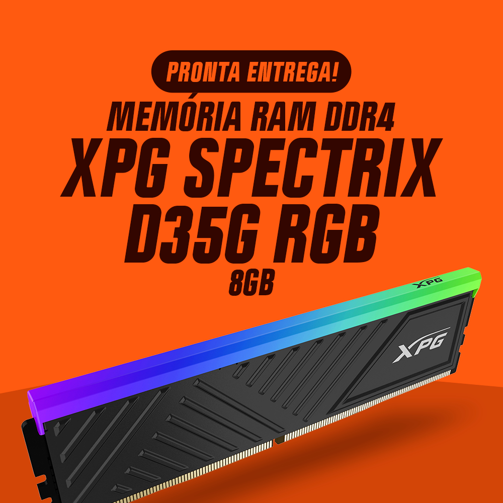Memória DDR4 XPG Spectrix D35G, RGB, 8GB, 3200MHz, Black | Pronta Entrega | BR - Computers & Accessories
