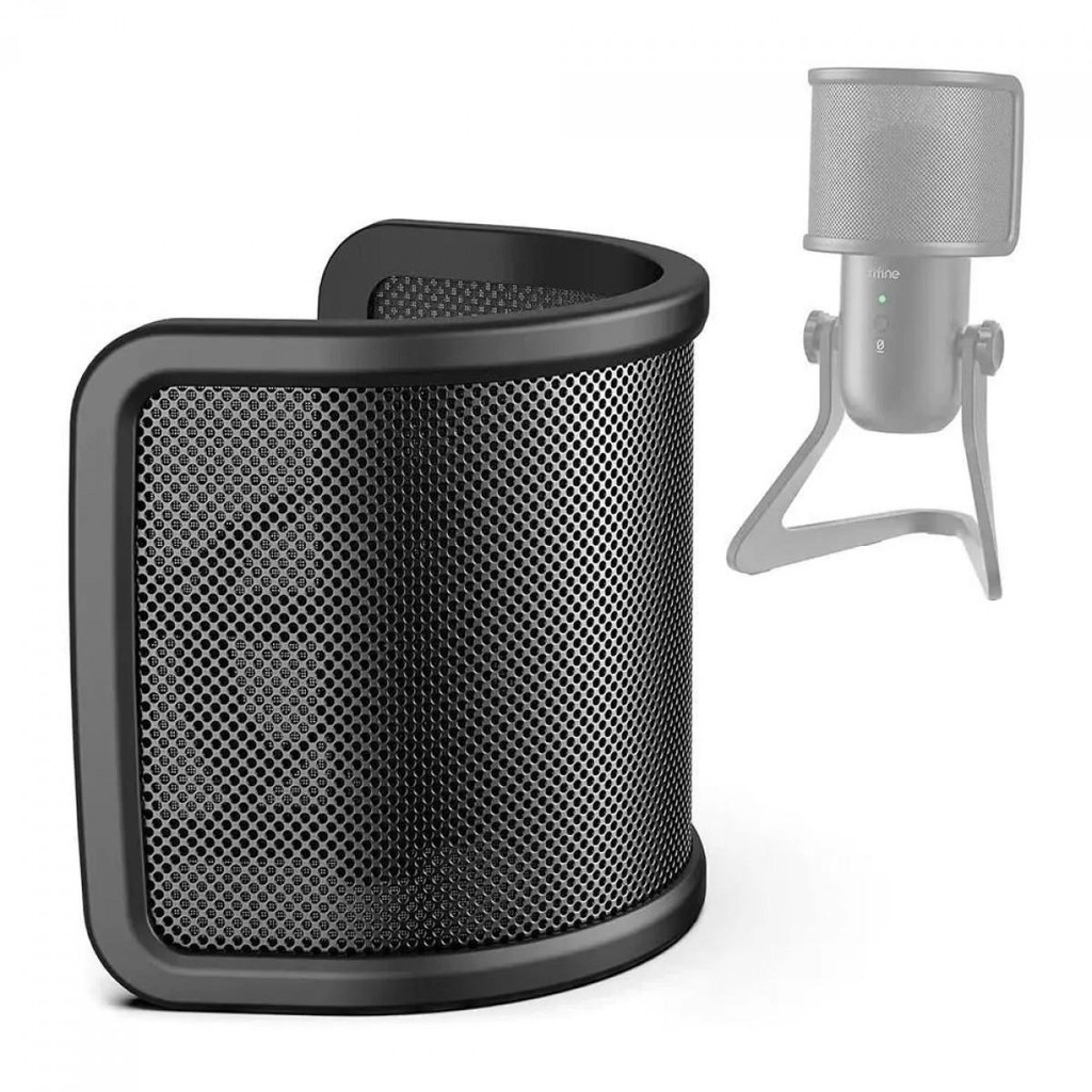 Filtro Pop Fifine U1 Para Microfone Estúdio Gravação, Preto - Audio