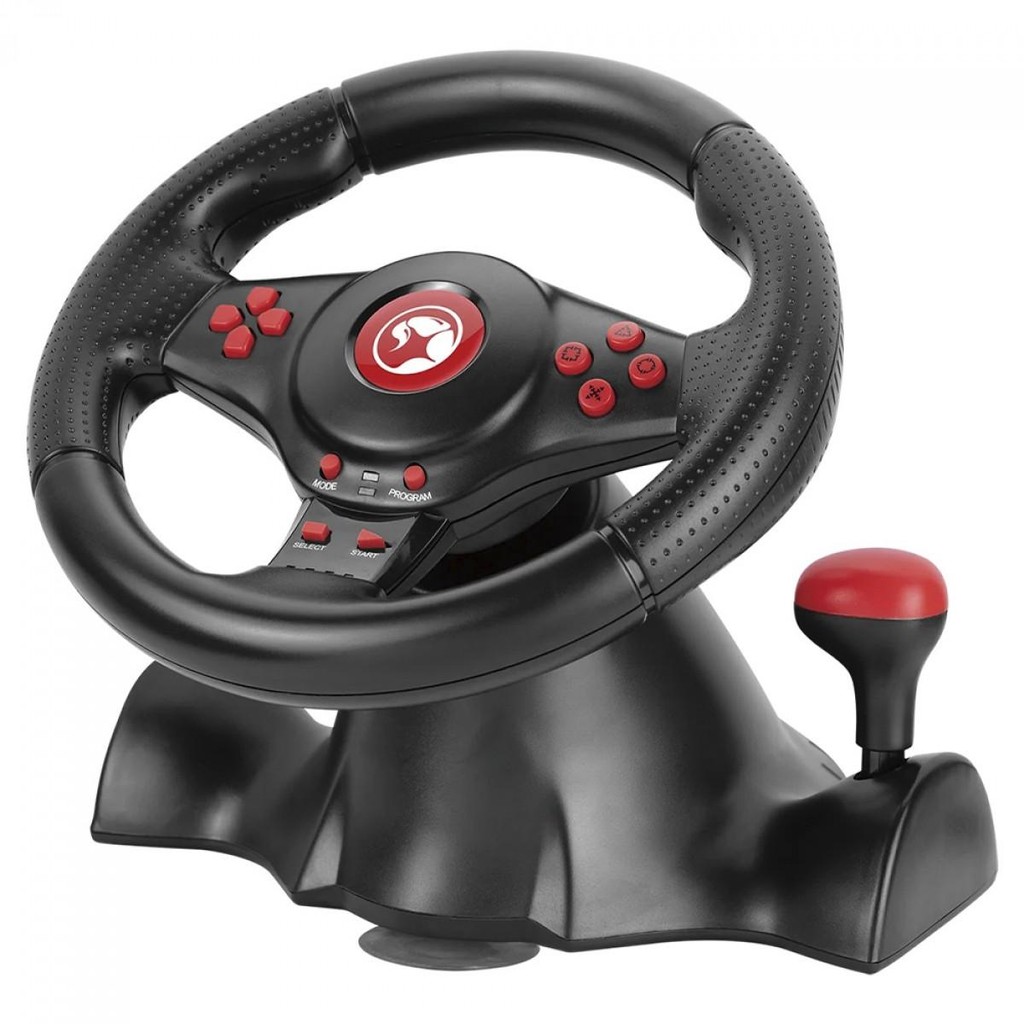 Volante Marvo GT-903, PS4, PS3, XBOX One, XBOX 360, Switch, Android, PC, 180°, Com Pedal - Gaming & Consoles