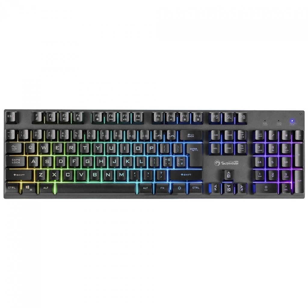 Teclado Gamer Marvo K604, RGB, Membrana, ANSI, Black - Computers & Accessories