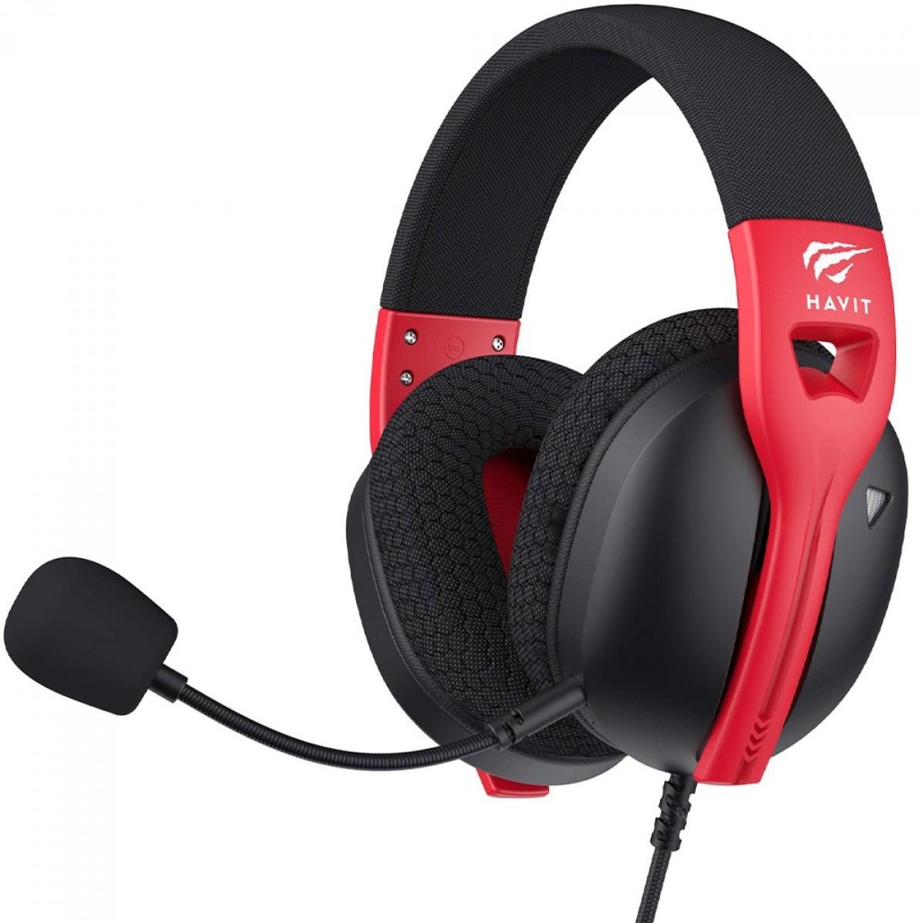 Headset Gamer Havit Fuxi-H5d, 3.5mm, Drivers de 50mm, Preto e Vermelho - Audio