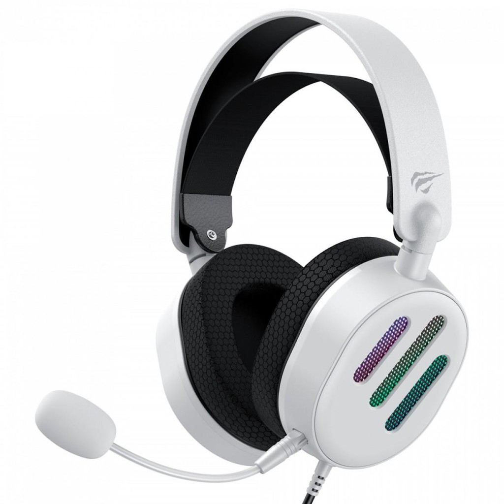 Headset Gamer Havit USB 7.1 H2038U, RGB, Surround 7.1, Drivers de 50mm, Branco, HVGMH-H2038U-WB - Audio