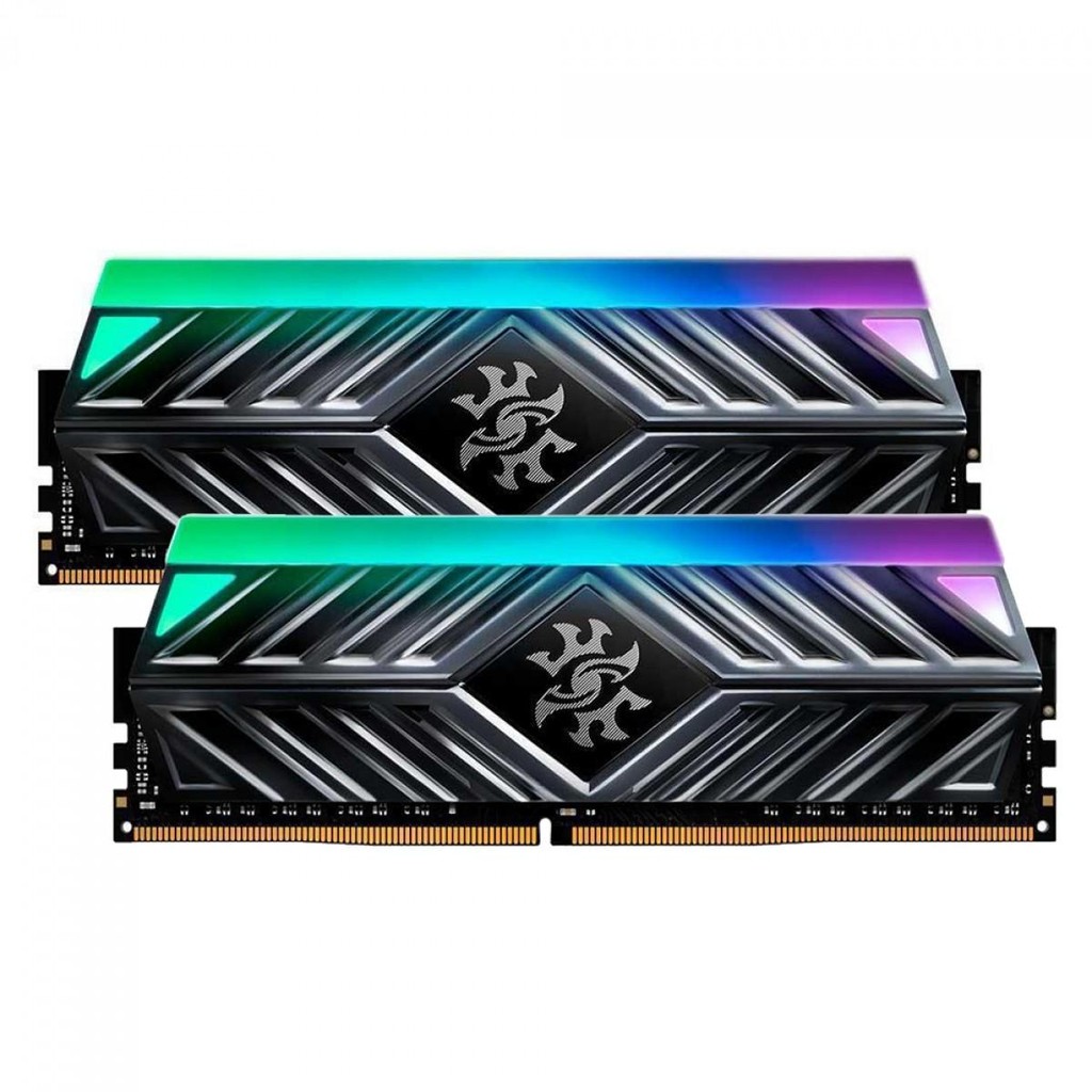 Memória DDR4 XPG Spectrix D41, 16GB (2X8GB), 3200MHz, RGB, Gray, AX4U32008G16A-DT41 - Computers & Accessories