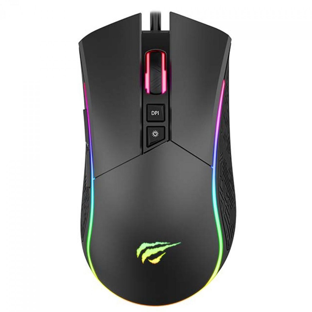 Mouse Gamer Havit MS1001, RGB, 4800 DPI, 7 Botões, Preto, MS1001 - Computers & Accessories