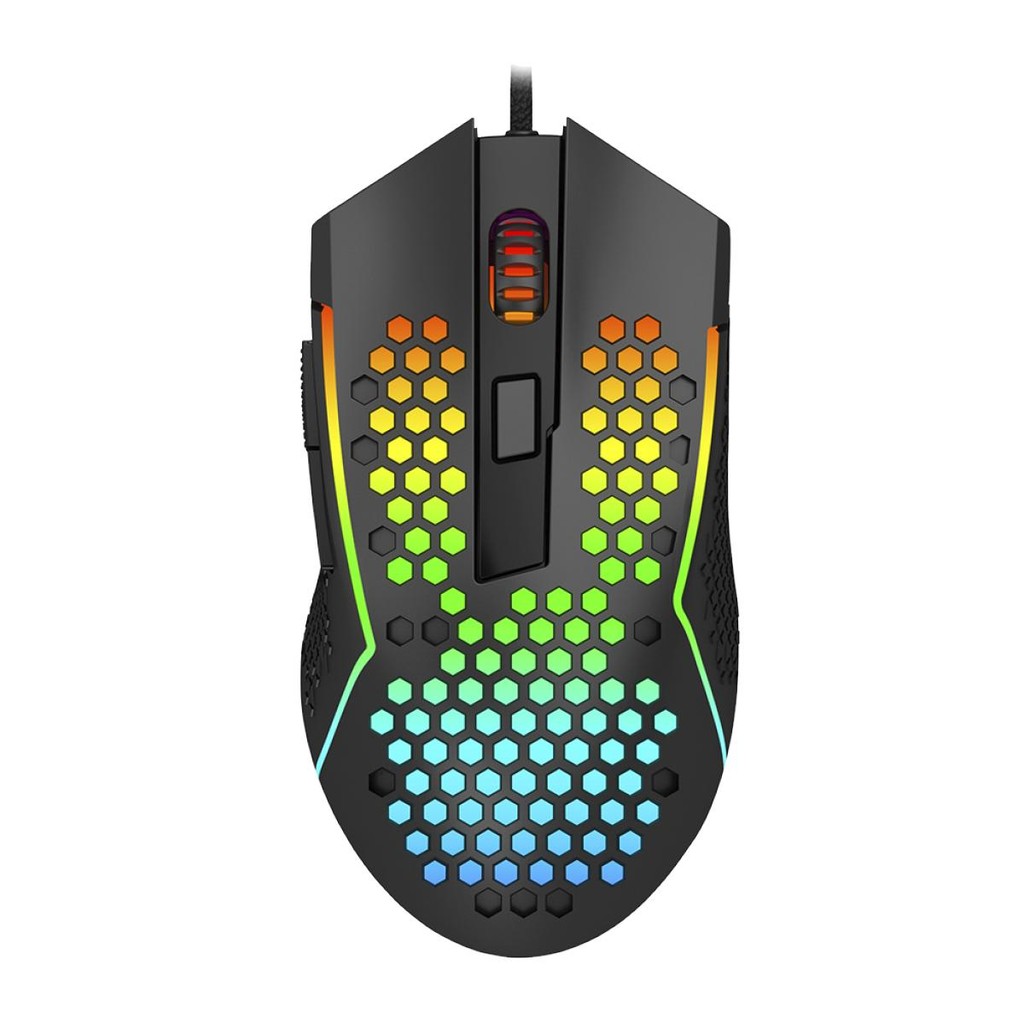 Mouse Gamer Redragon Reaping, RGB, 6 Botões, 12400 DPI, Black, M987-K - Computers & Accessories