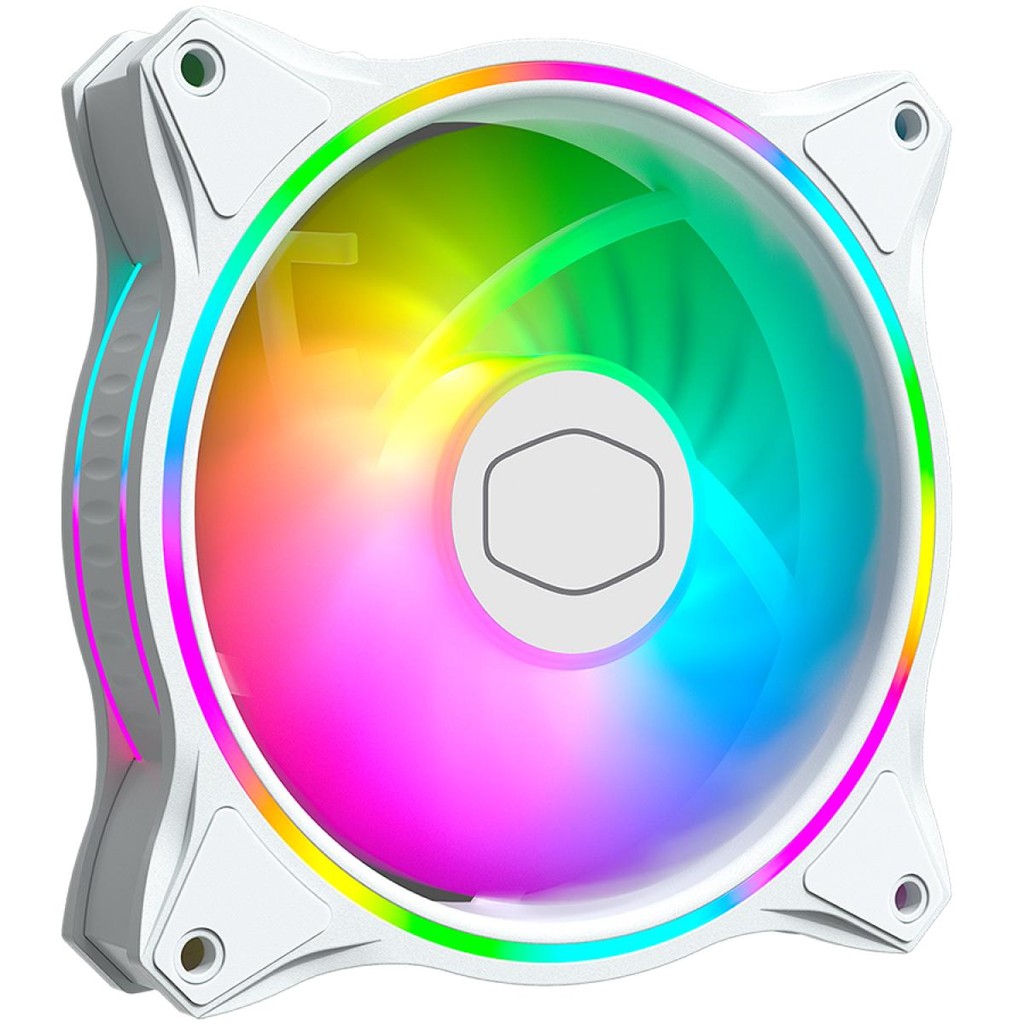 Cooler Para Gabinete Cooler Master MF120 Halo White Edition, ARGB Loop Duplo, 120mm, MFL-B2DW-18NPA-R1 - Computers & Accessories
