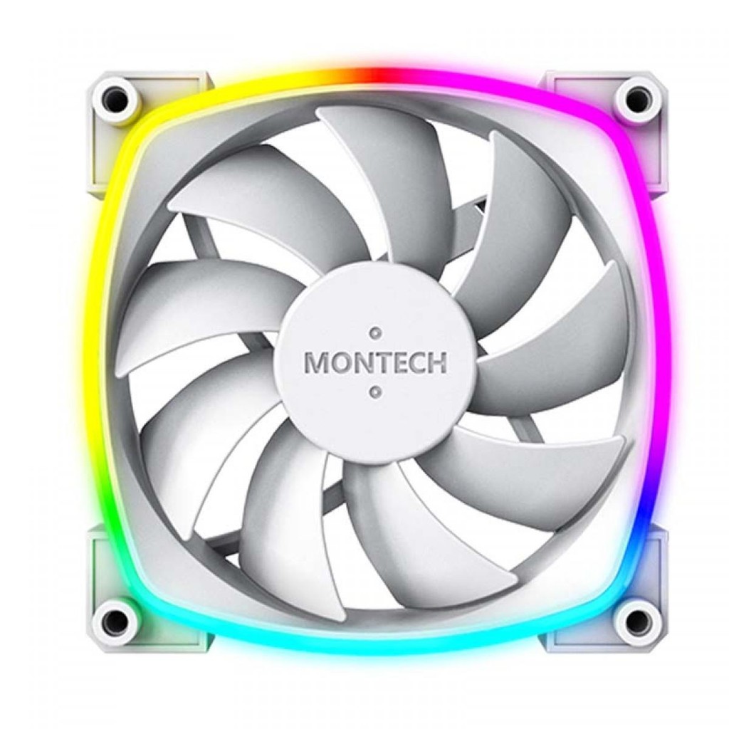 Cooler Para Gabinete Montech AX120 PWM, 120mm, White - Computers & Accessories