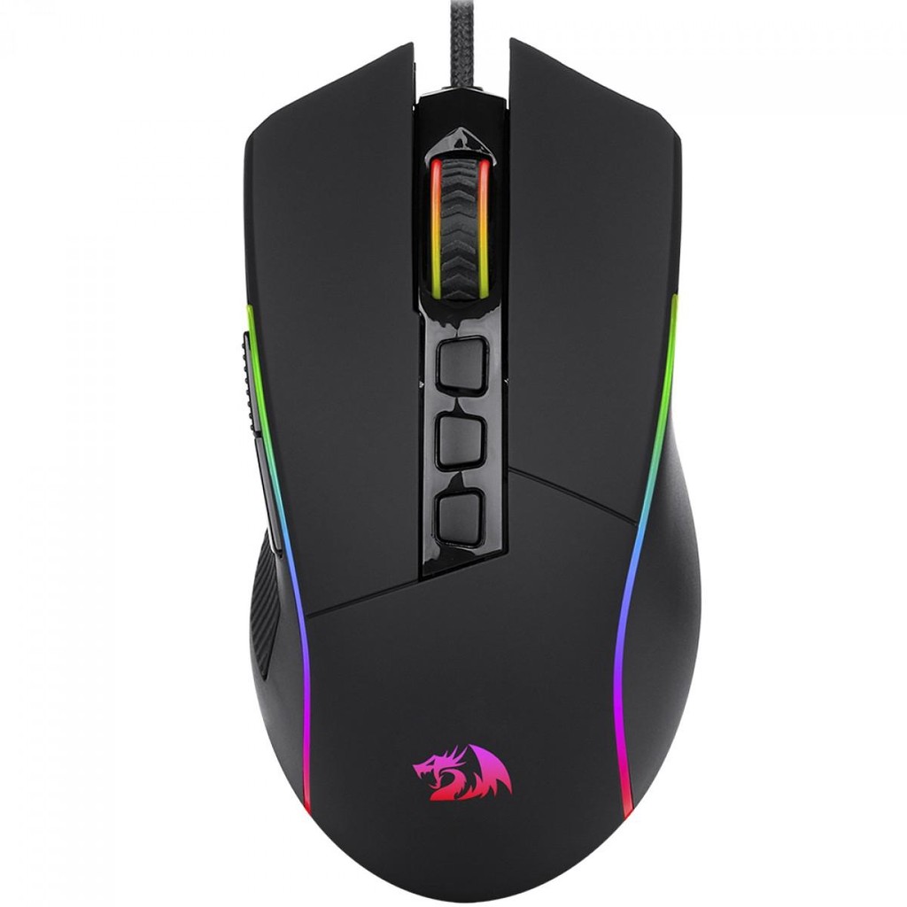 Mouse Gamer Redragon Plank RGB, 16000 DPI, 9 Botões Programáveis, Black, M812-RGB - Computers & Accessories