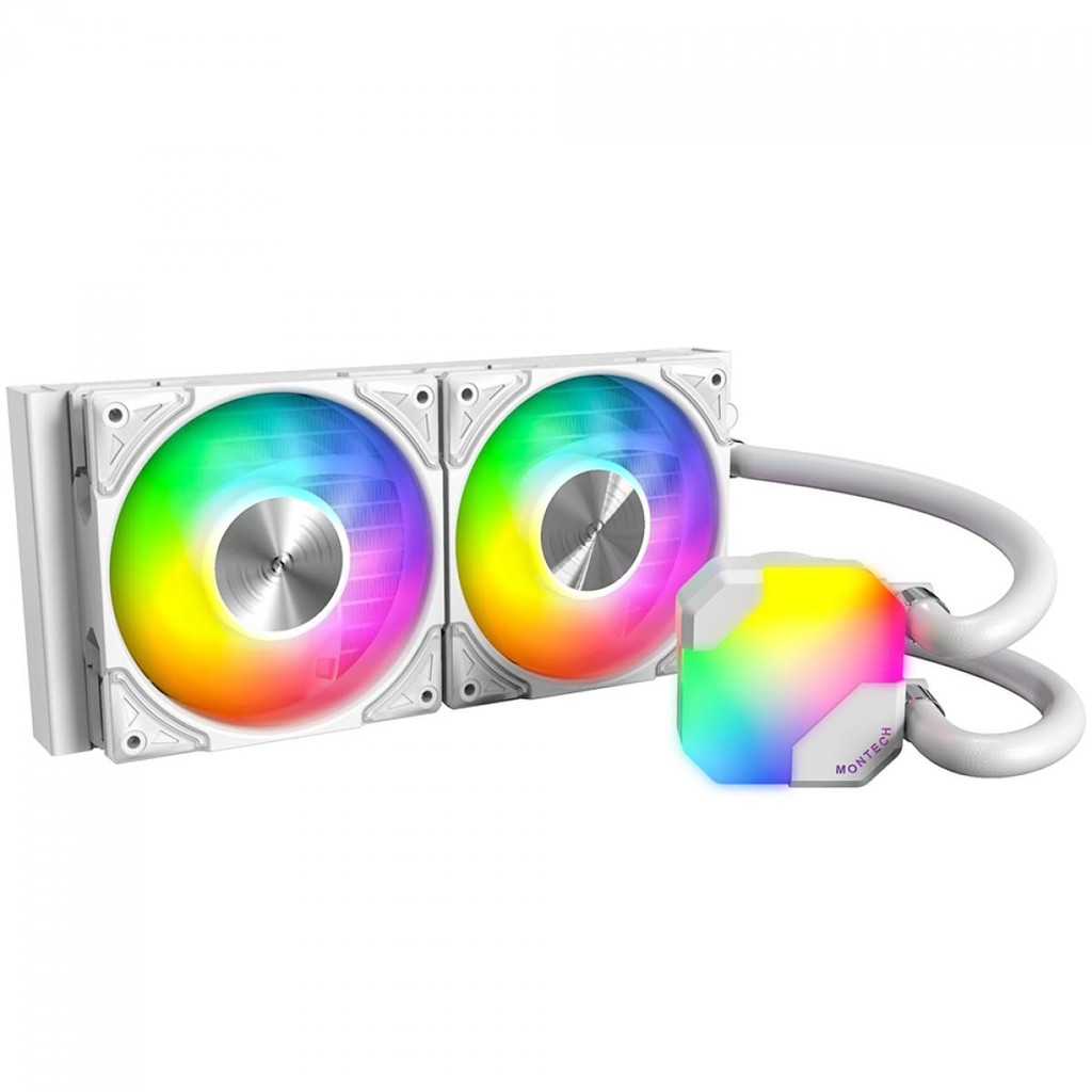 Water Cooler Montech HyperFlow ARGB, 240mm, Intel-AMD, Branco - Computers & Accessories
