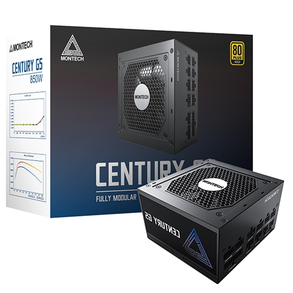 Fonte Montech Century G5 850W 80Plus Gold PCIe 5.0 PFC Ativo - Computers & Accessories