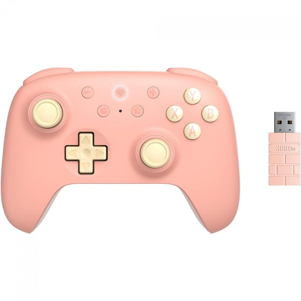 Controle Gamer 8BitDo Ultimate 2C, Bluetooth/Wireless, Hall Effect, Peach, 81HD04 - Gaming & Consoles