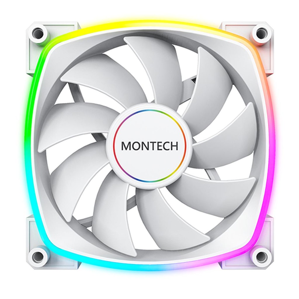 Cooler Para Gabinete Montech AX140 PWM, ARGB, 140mm, White - Computers & Accessories