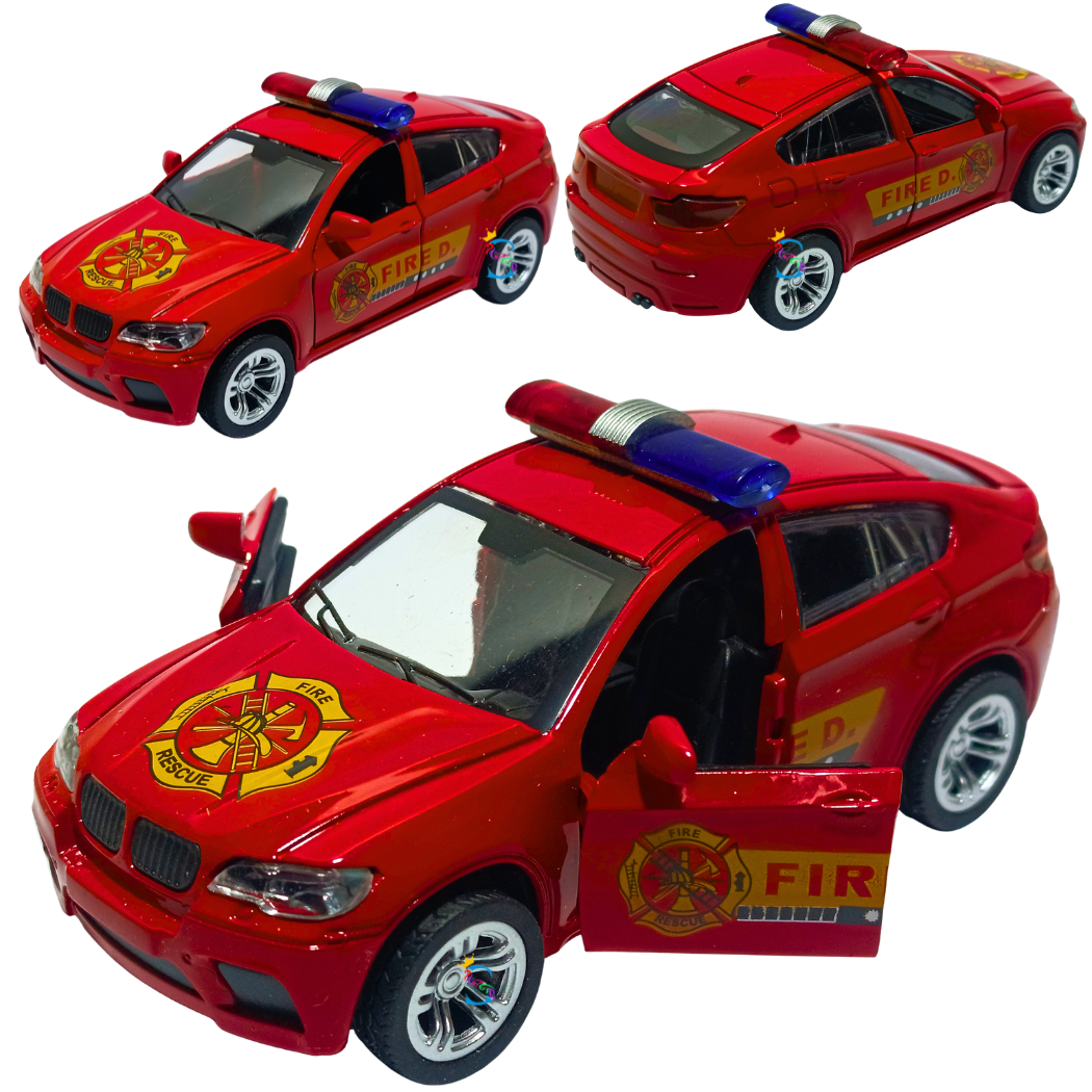 Carrinho Miniatura de Metal Carro Fricção Abre Portas BMW SUVS Policia Bombeiro Esportivo