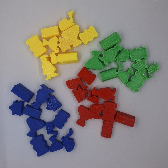 Kit de Peças para Jogo As Viagens de Marco Polo - Meeples para Board Game - Acessórios de Tabuleiro