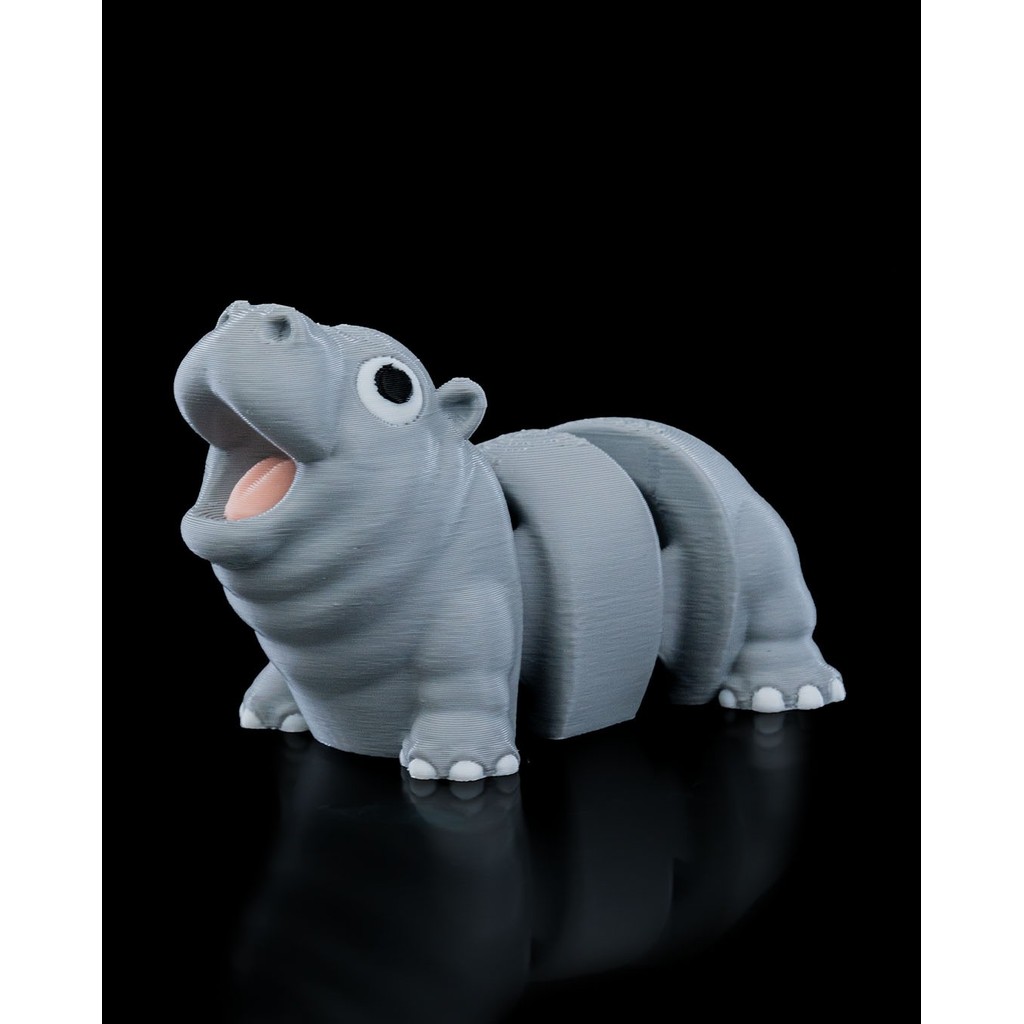 Hipopótamo Bebê Moo Deng Chaveiro Articulado / Ímã de Geladeira / Brinquedo Infantil