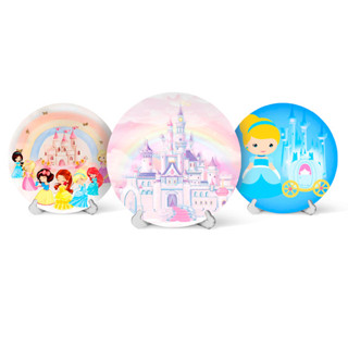 Capa Painel Redondo Mesa Princesas Castelo Sublimado C/ Elástico 50×50Cm em Oferta na Shopee