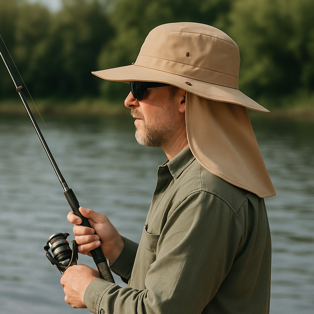 Chapéu Pescador Pesca Proteção Solar Pescoço C ...