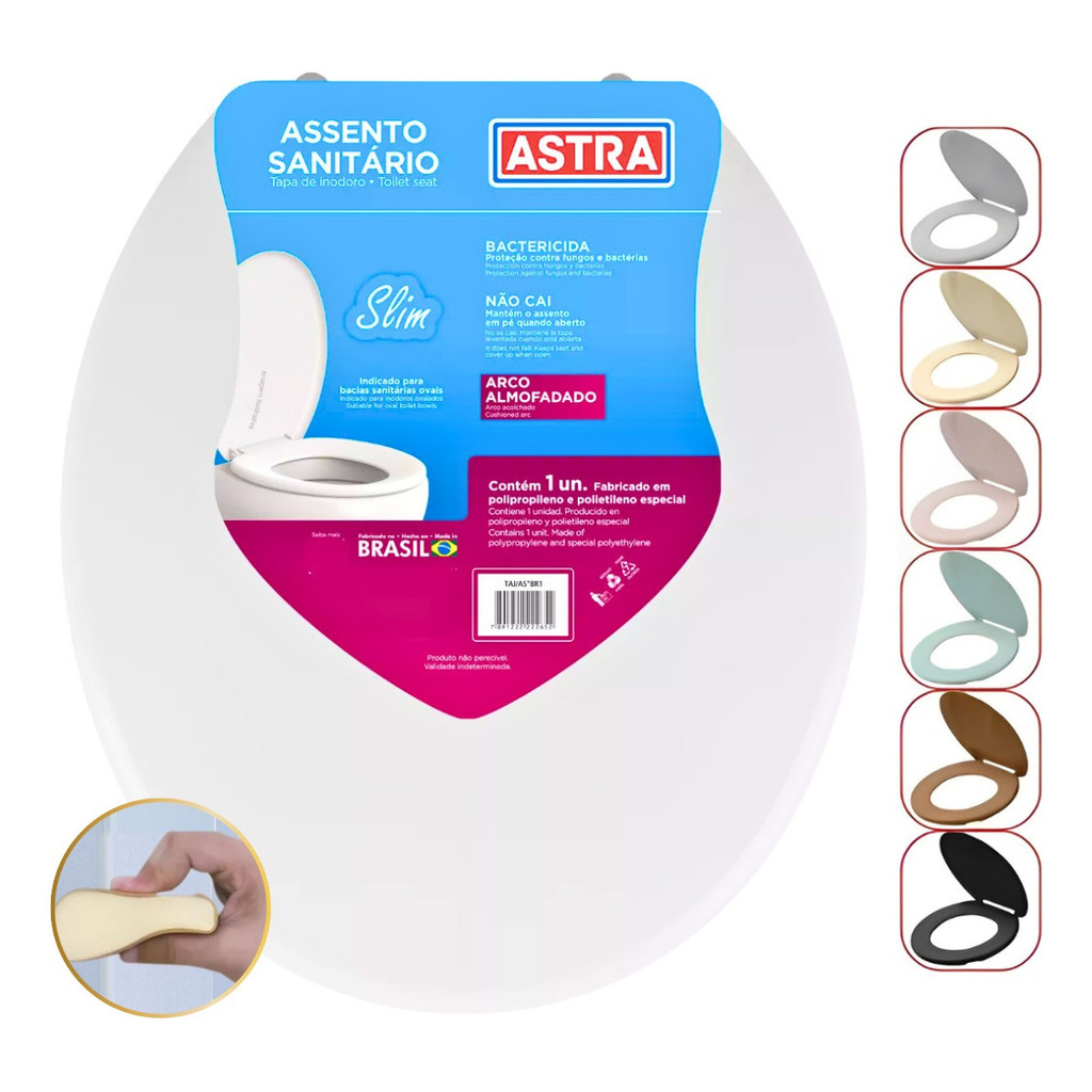 Assento Sanitário Almofadado Astra Oval Studio Deca 6.0 lpf em Oferta na Shopee