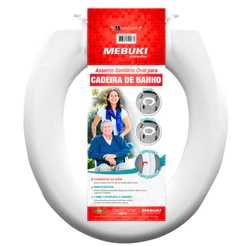 Assento Sanitário Oval Cadeira Banho Com Fechamento Frontal