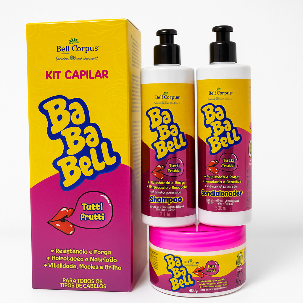 Kit Shampoo Condicionador Tamanho Viagem Máscara de Cabelo Hidratação Tratamento Capilar BellCorpus