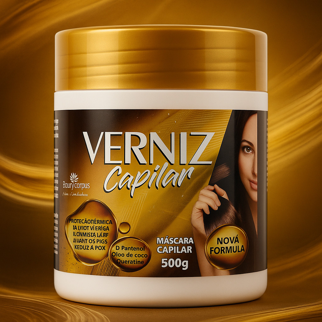 Máscara Capilar Verniz 500g Tratamento para Cabelo Brilho Intenso Imediato – BellCorpus [ORIGINAL]
